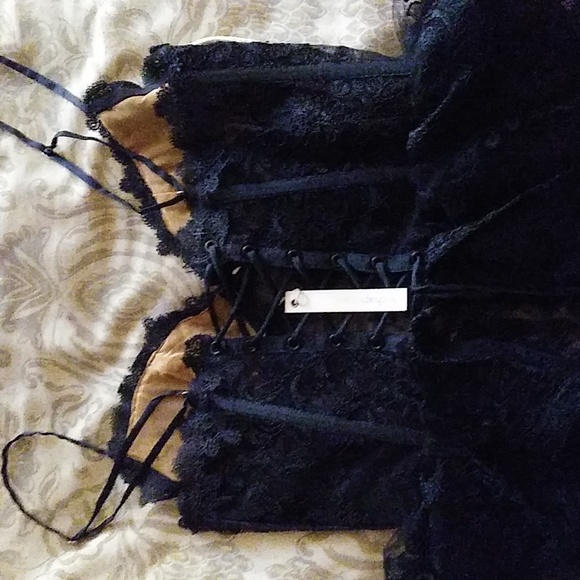 V.Chapman lace Corset peplum mini dress 4 NWT - Picture 5 of 6